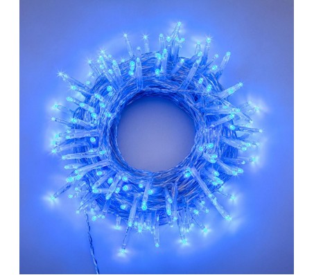 Minilucciole 180 led Blu cavo trasparente